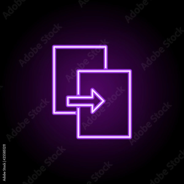 Fototapeta cope sign icon. Elements of Web in neon style icons. Simple icon for websites, web design, mobile app, info graphics