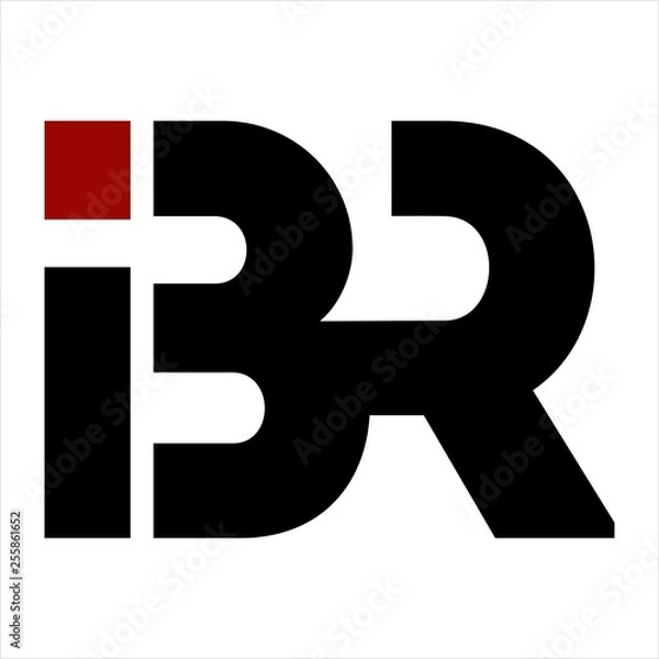 Fototapeta BR, IBR, BIR initials letter company logo
