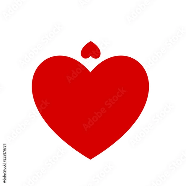 Fototapeta creative red heart art abstract illustration