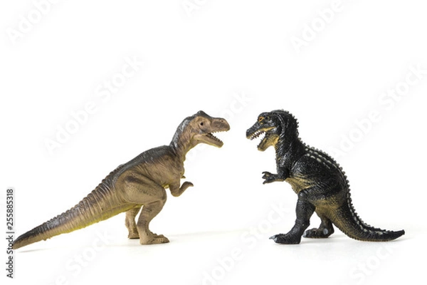 Obraz various dinosaurs figure out the relationship