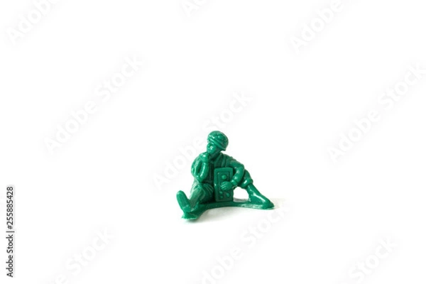 Obraz a detachment of green soldiers ready for service