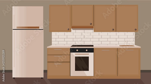 Fototapeta kitchen background vector