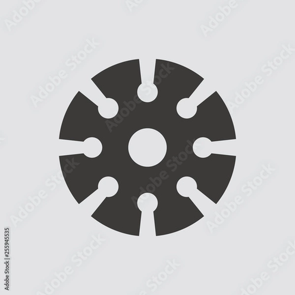 Fototapeta circular saw blades icon isolated of flat style. Vector illustration.