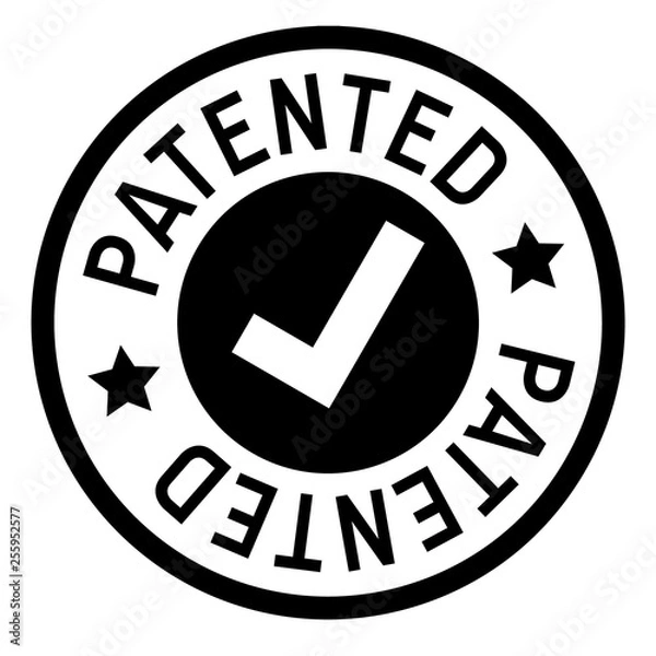 Obraz patented stamp on white