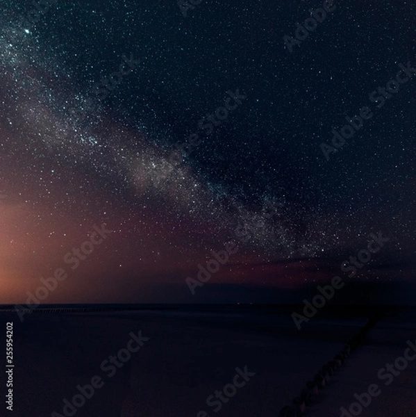 Obraz view of the milkyway from the beach