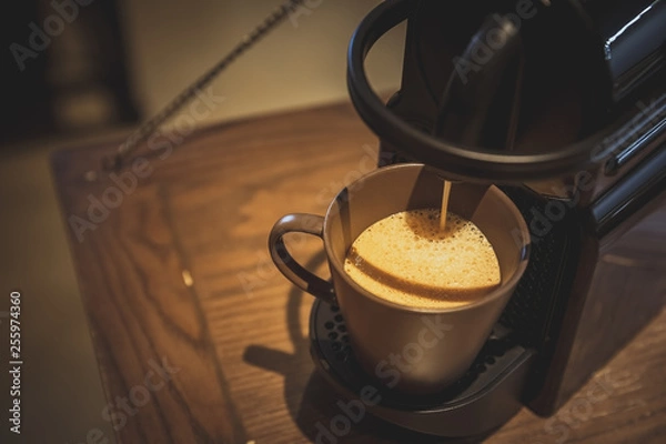 Obraz fresh coffee from machine