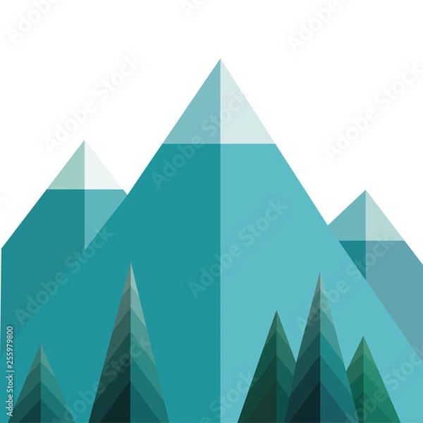 Obraz Minimalistic mountains in geometric style