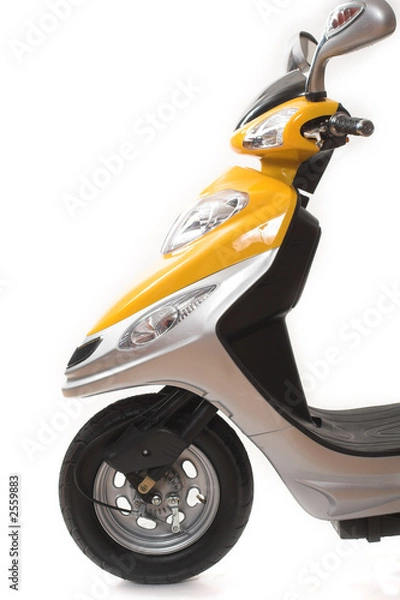 Fototapeta yellow electric scooter