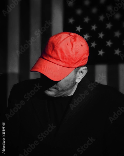 Obraz Republican Voter with Red Hat