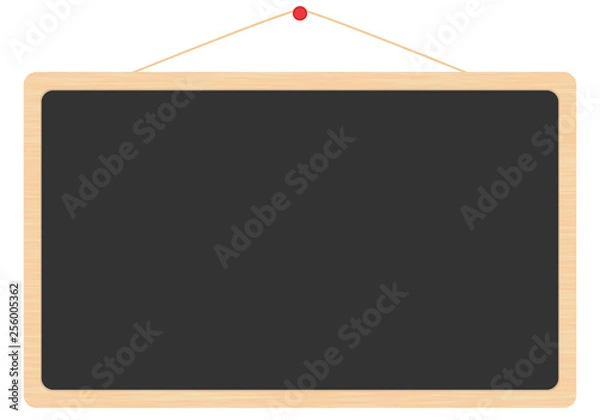 Obraz 木目調　黒板　メッセージボード　黒　グレー