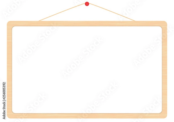 Obraz 木目調　メッセージボード　白