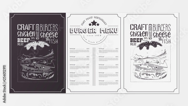 Obraz Burger Menu