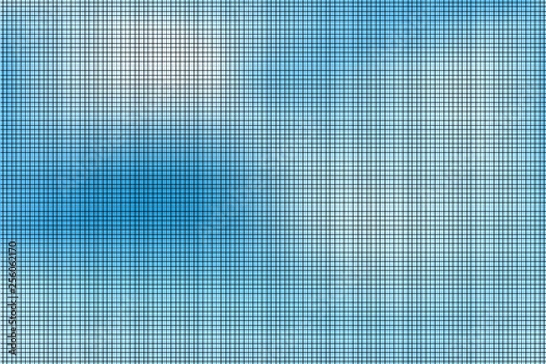 Fototapeta Background from the grid with a colored pastel blue gradient. Retro wave style.Vector illustration.