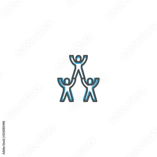 Fototapeta Teamwork icon design. Startup icon vector design
