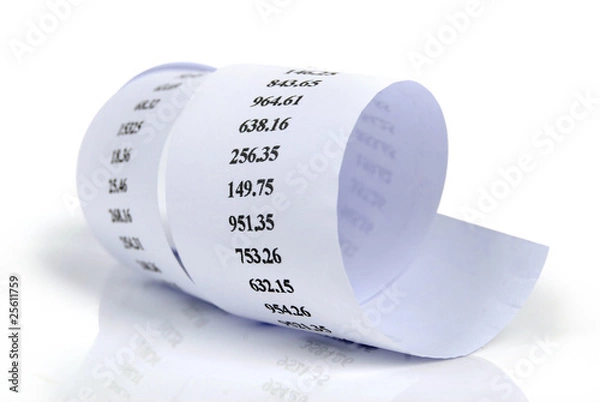 Fototapeta receipt