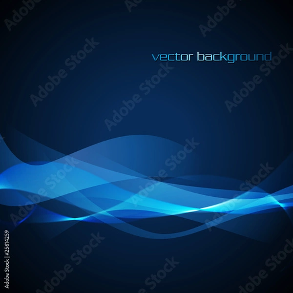 Obraz vector blue wave