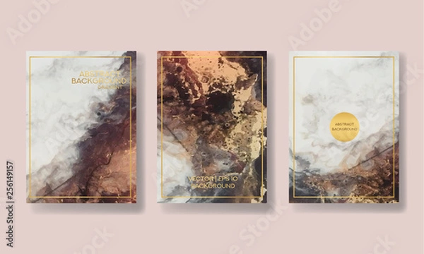 Obraz  invitation to the wedding, a great celebration of lovers, the bride and groom.background texture luxury liquid marble and gold. for business cards, flyers, flyer, banner, website, paper printing. 