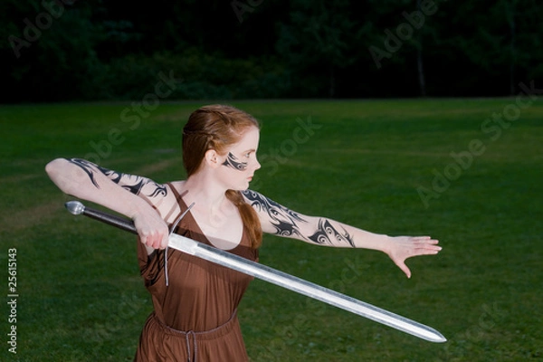 Obraz Celtic warrior girl