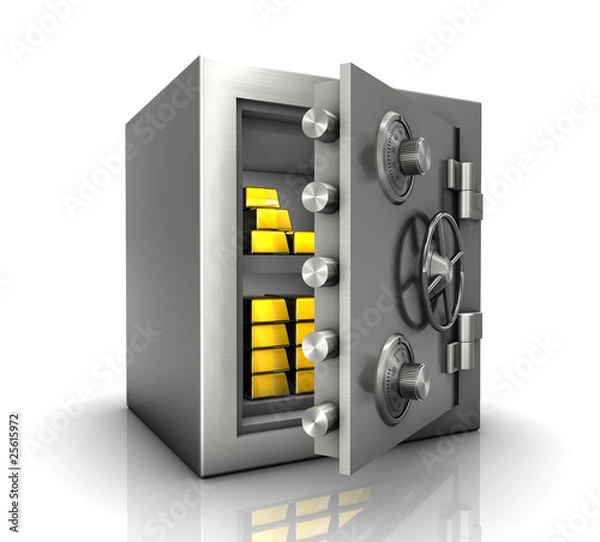 Obraz Tresor mit Goldbarren