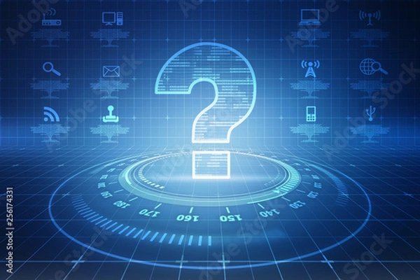 Fototapeta   2d illustration question mark