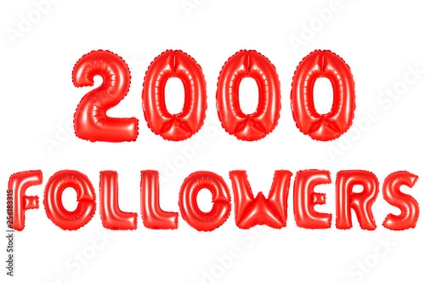 Obraz two thousand followers, red color