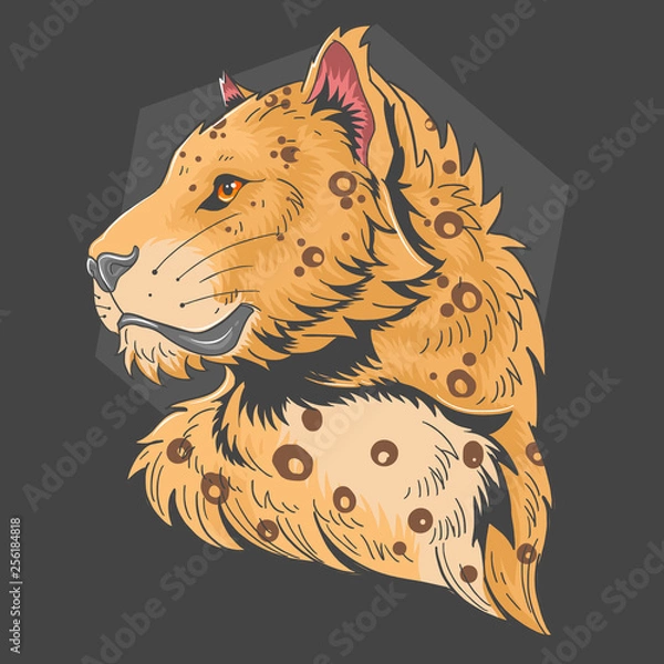Fototapeta LEOPARD LION VECTOR DETAIL