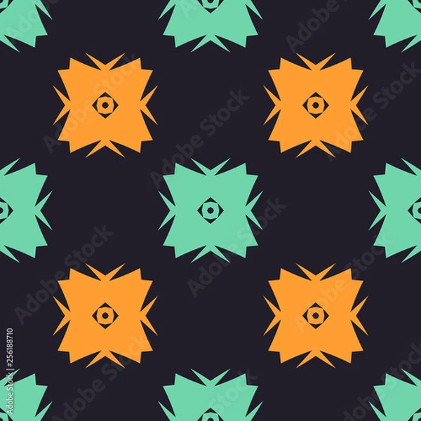 Fototapeta Seamless pattern with bright geometric shapes.