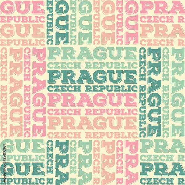Fototapeta Prague, Czech Republic seamless pattern