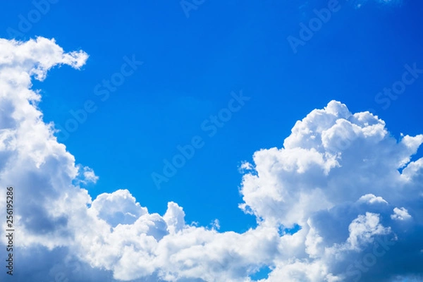 Obraz blue sky with white clouds