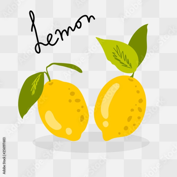 Fototapeta Lemons on transparent background