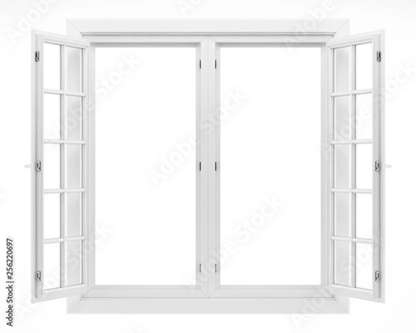 Obraz open window isolated on white background