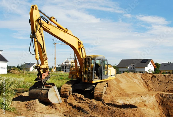 Fototapeta Schaufelbagger im Einsatz