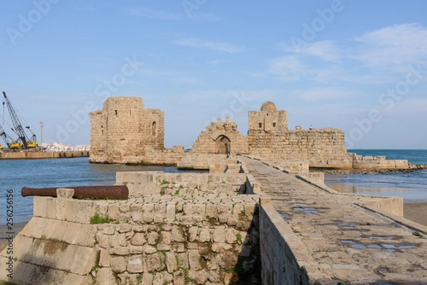 Fototapeta Saida Crusader Castle, Lebanon