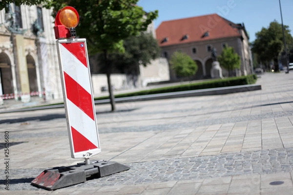 Fototapeta Baustelle Markierung