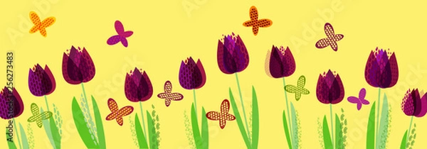 Obraz Abstract bright spring, floral pattern