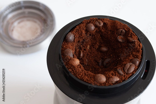 Obraz natural coffee in a coffee grinder