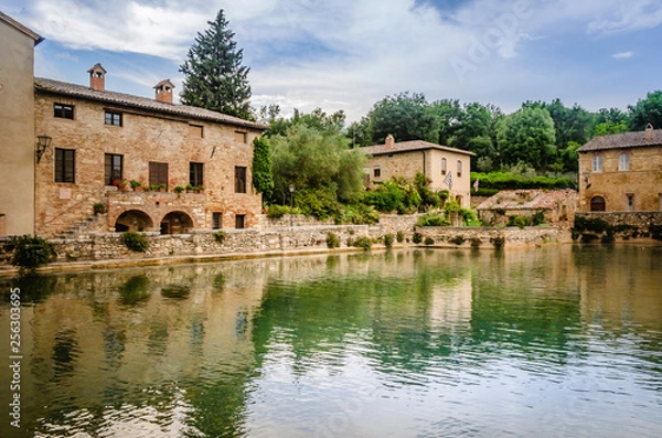 Fototapeta Bagno Vignoni Old Baths in Tuscany