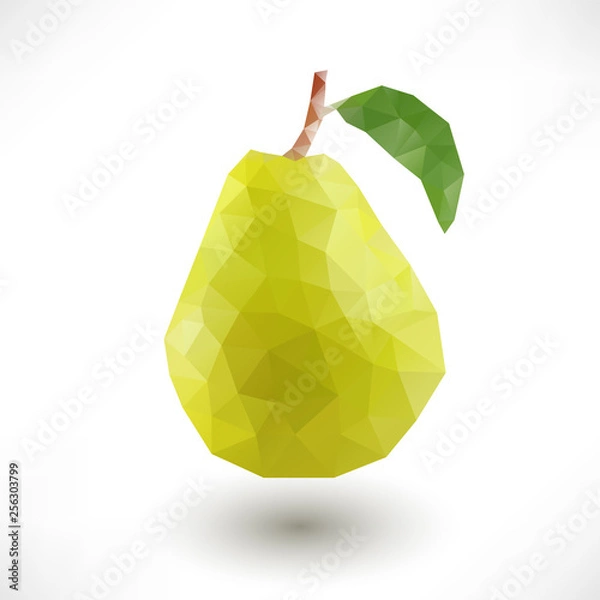 Fototapeta Low poly pear