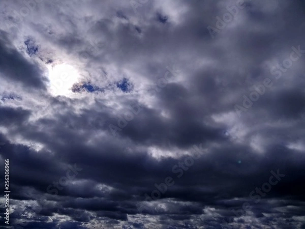 Fototapeta dramatic sky with clouds