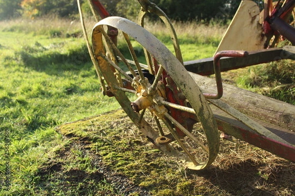 Obraz old wagon wheel