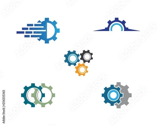 Obraz Gear machinery logo icon