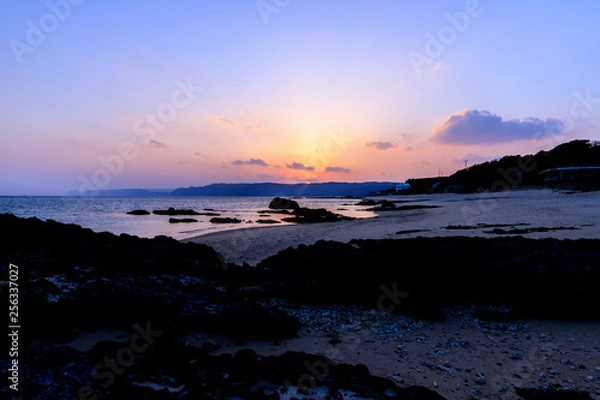 Fototapeta 奄美大島の夕景