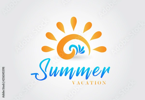 Obraz Sun waves logo