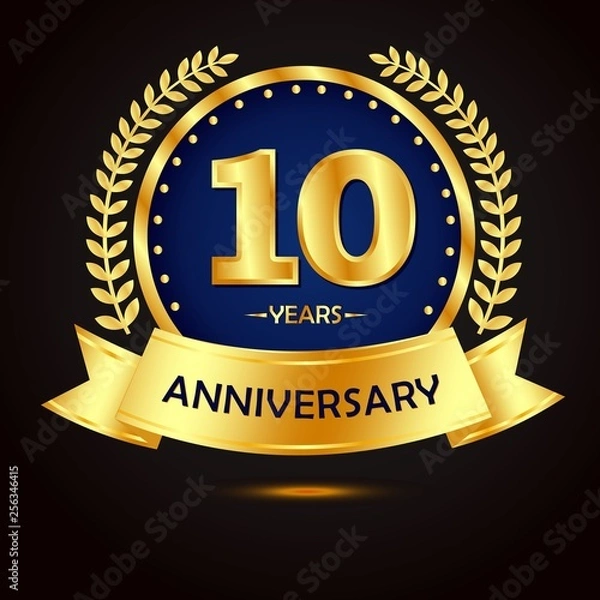 Obraz 10 years anniversary gold vector art 6.zip
