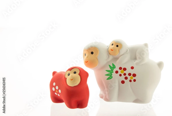 Fototapeta 猿 申年 申 年賀素材