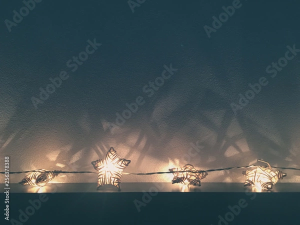 Fototapeta The star shape string light.