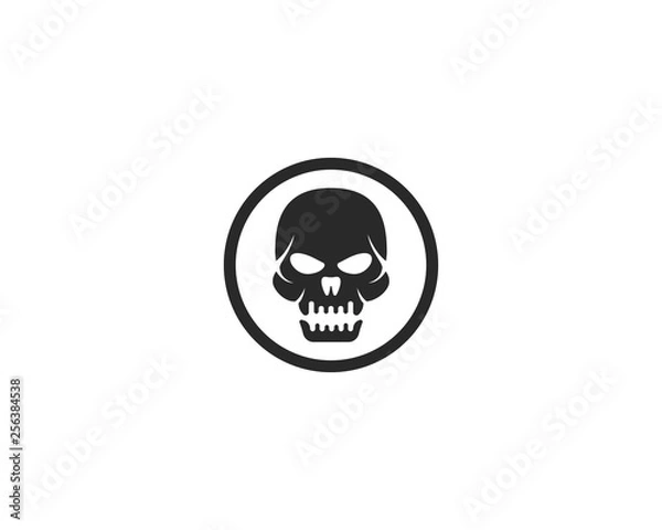 Fototapeta Skull Devil  logo vector