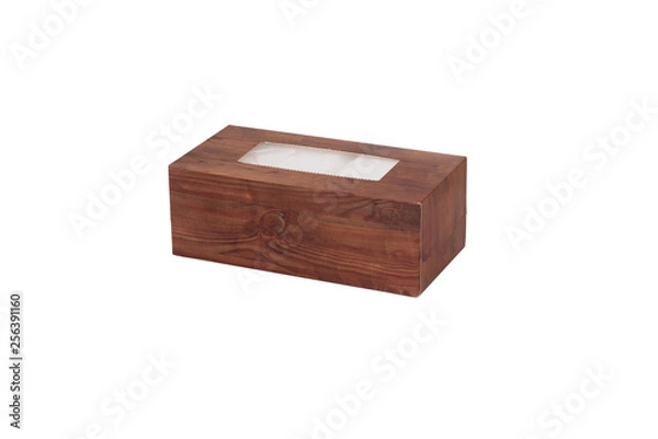 Fototapeta Isolated tissue paper box on white background