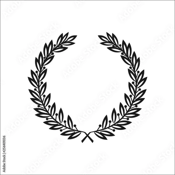 Obraz icon laurel wreath - vector illustration Black