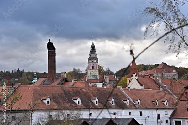 Fototapeta View of the town of Czech Krumlov, registered in the UNESCO World Heritage List, Slide-City